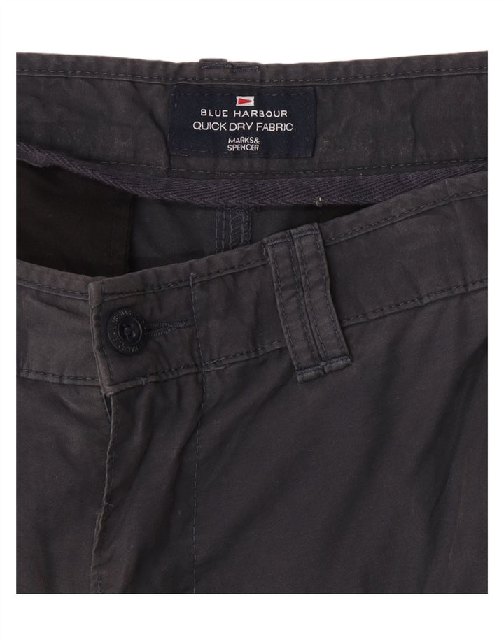 Marks & Spencer - Bermudas tipo cargo para hombre, color azul, talla 34, color gris grande