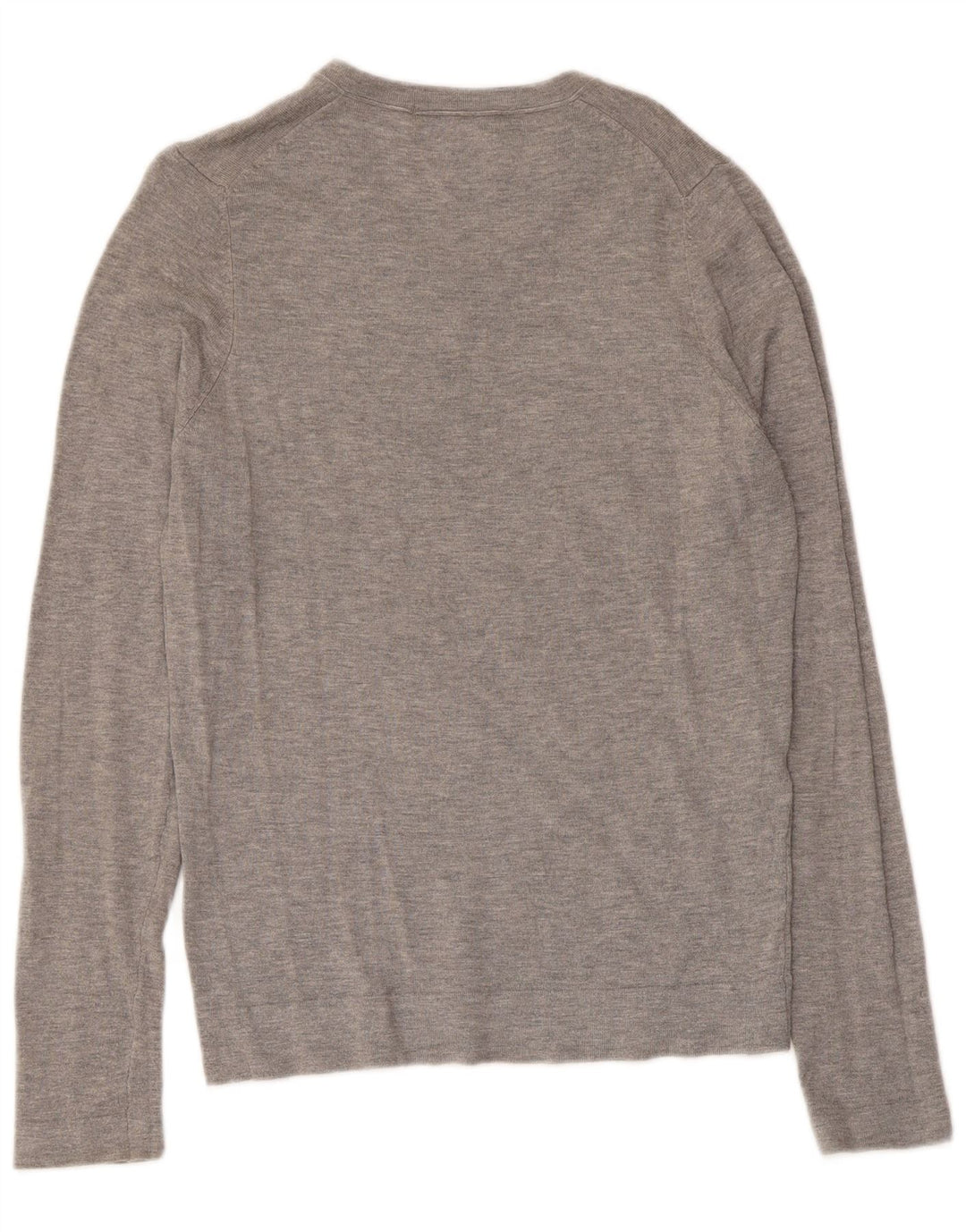 Zara Hombre Jersey Con Cuello En V Jersey Pequeño Gris