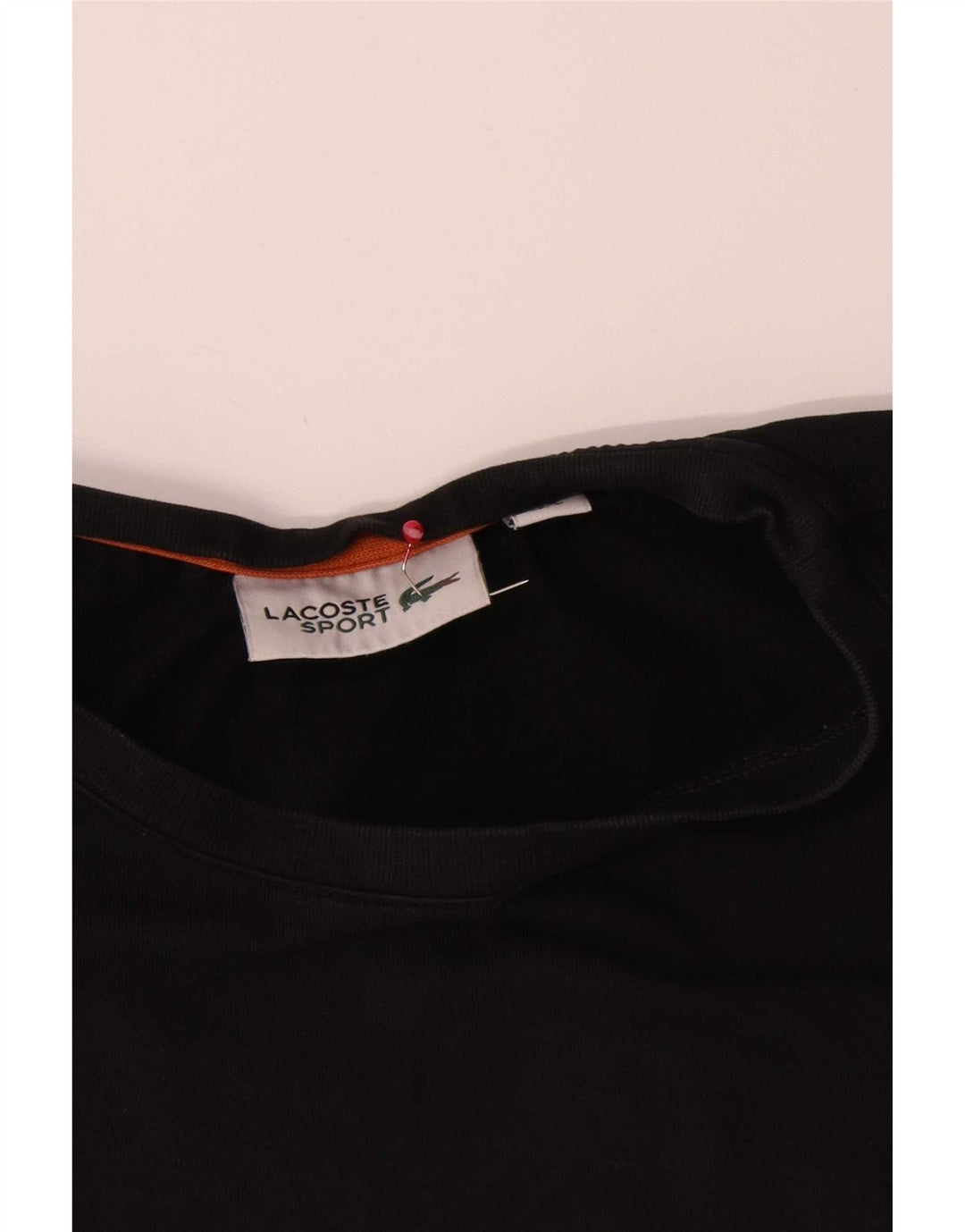 Lacoste Camiseta gráfica para hombre talla 3 pequeña algodón negro