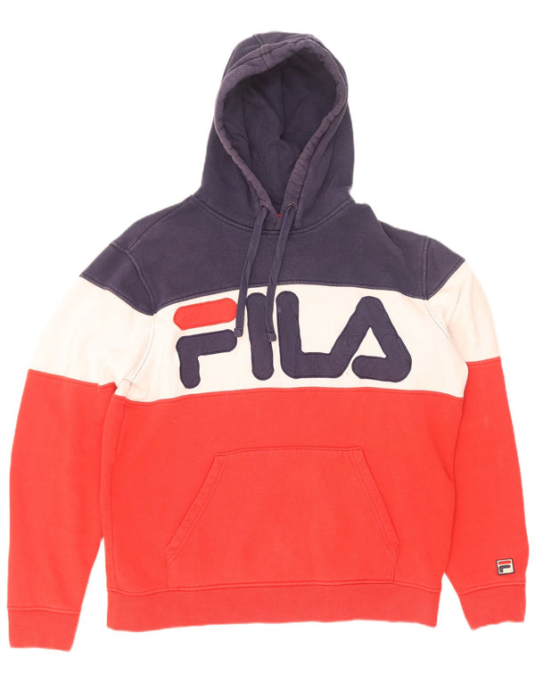 Fila Hombre Graphic Hoodie Jumper Medium Multicolor Colorblock Algodón