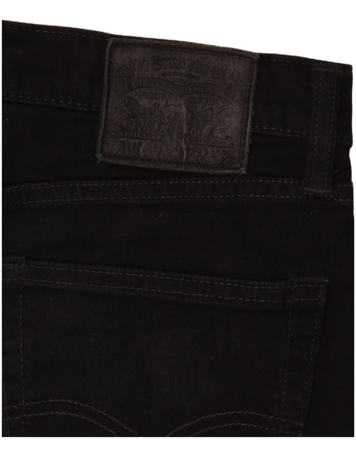 Levi's Hombre 511 Slim Jeans W32 L30 Algodón Negro
