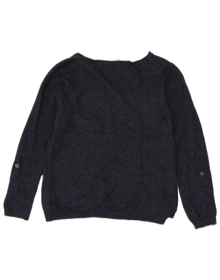 White Stuff Suéter Corto con Cuello Barco para Mujer UK 40 Azul Marino Mediano