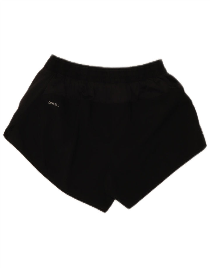Puma Pantalones cortos deportivos para mujer UK 10 Small Poliéster negro