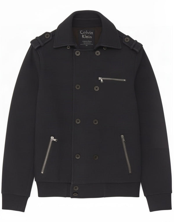 Calvin Klein Chaqueta militar de doble botonadura para hombre UK 36 Small Azul marino
