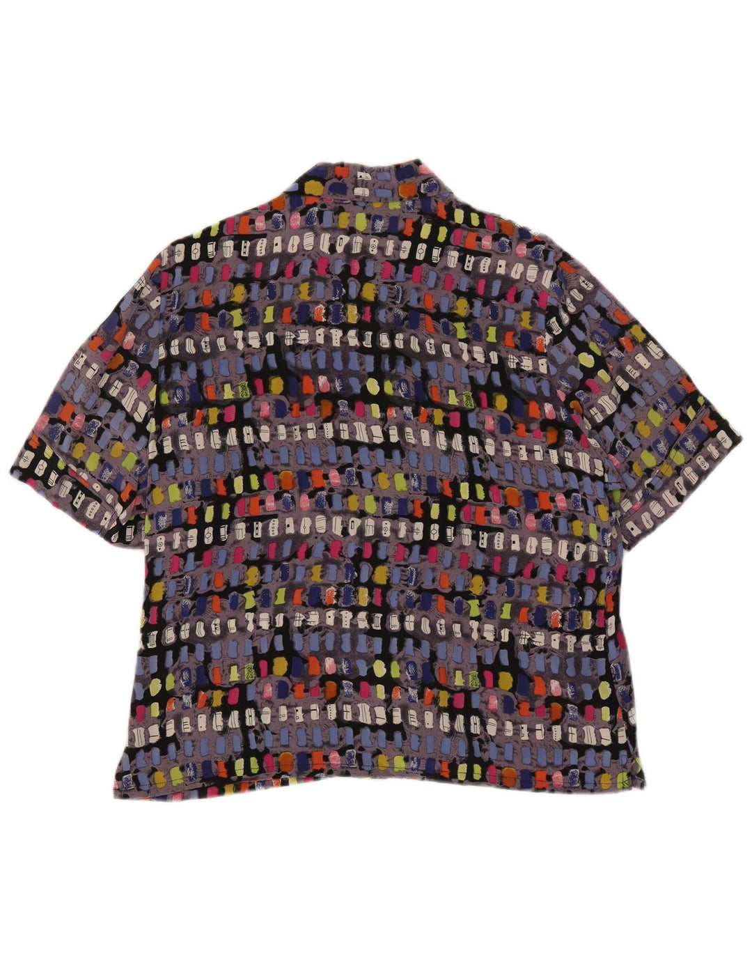 cherie Blusa camisera de manga corta para mujer IT 46 Large Multicolor Geométrico