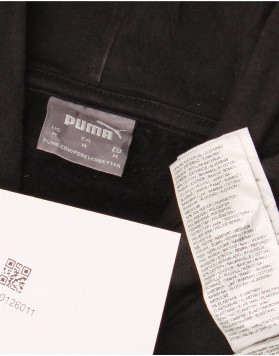 Puma Hombre Sudadera Con Capucha Gráfica Jersey De Algodón Negro Mediano