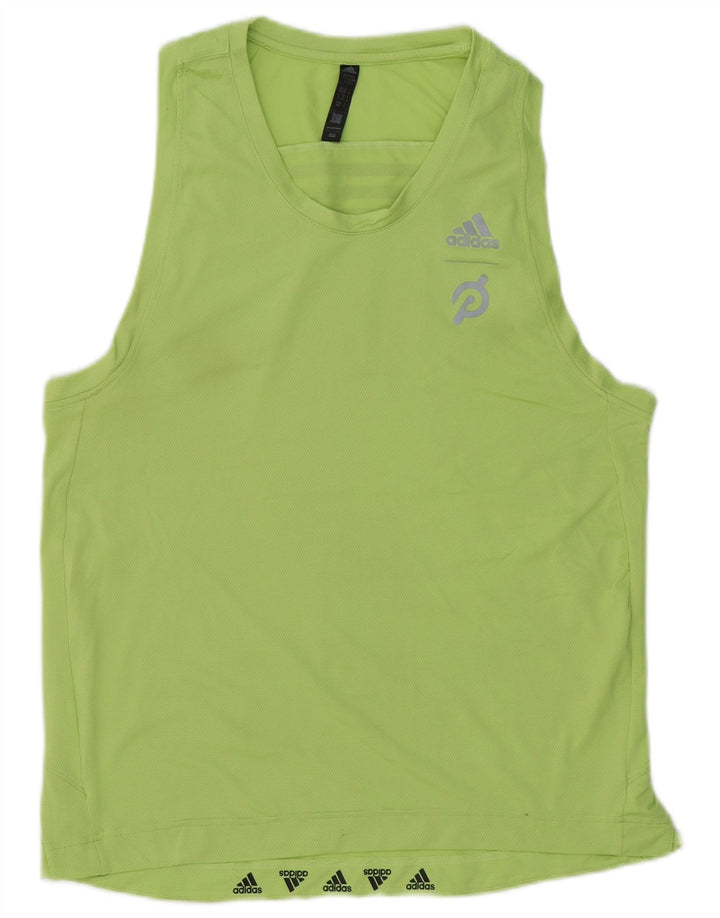 Adidas Hombre Aeroready Graphic Chaleco Superior Verde Medio