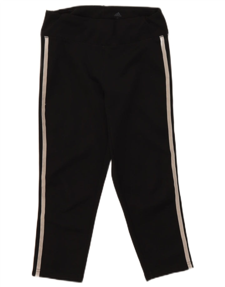 Adidas Mujer Aeroready Capri Leggings UK 8/10 Pequeño Negro Poliéster