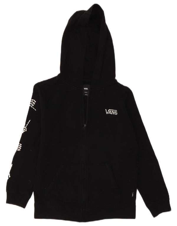 Vans Sudadera con capucha y cremallera gráfica para niños 10-11 años Mediana Negro