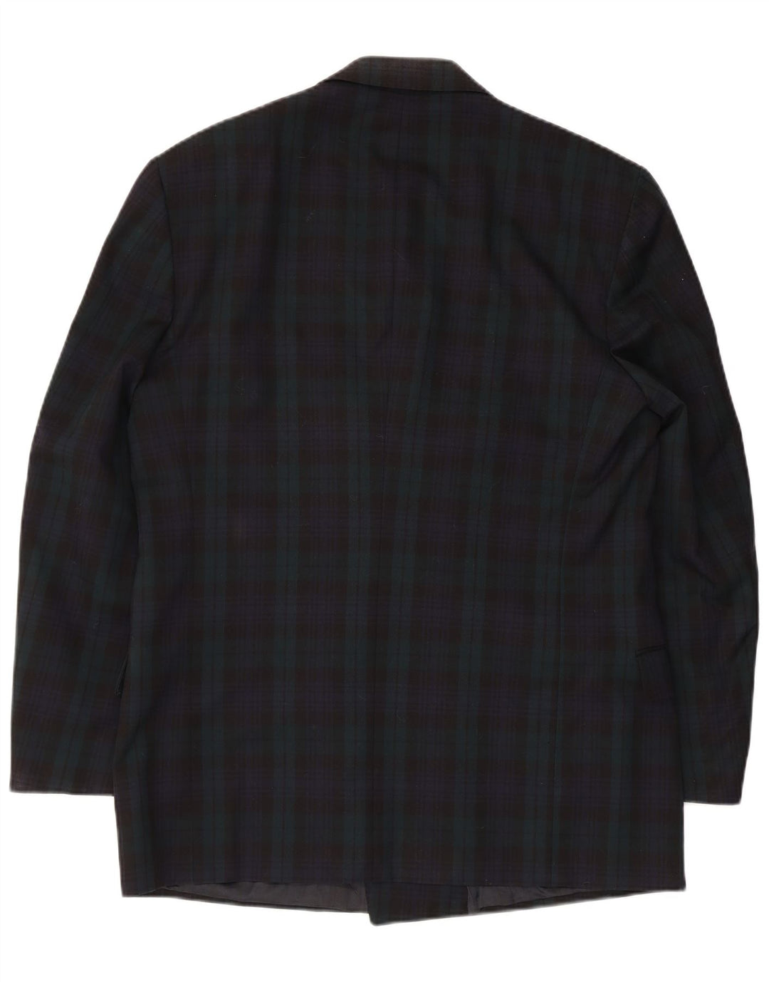 Jaeger Chaqueta tipo blazer con doble botonadura para hombre IT 52 XL Lana a cuadros azul marino