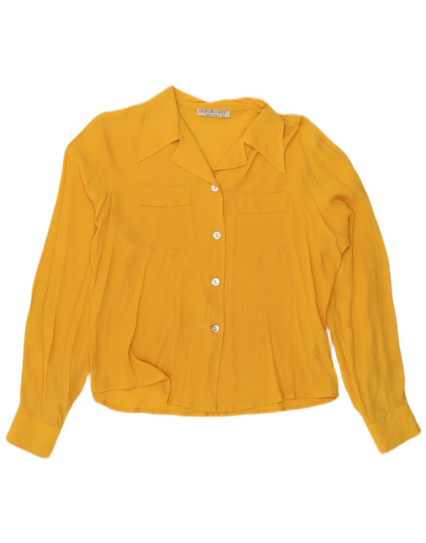 Marcello Cioni Blusa para mujer IT 46 Large Acetato amarillo