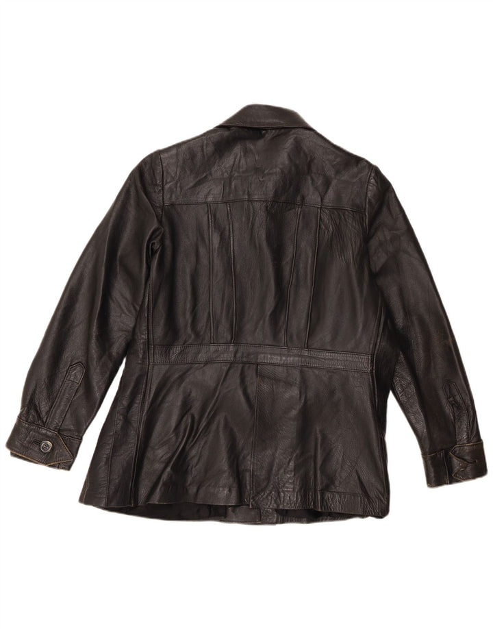 Chaqueta de cuero vintage para mujer Reino Unido 14 Negro medio