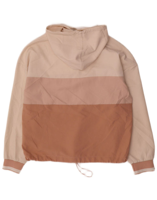 Zara Mujer Chaqueta Anorak Con Capucha UK 10 Small Multicolor Colorblock