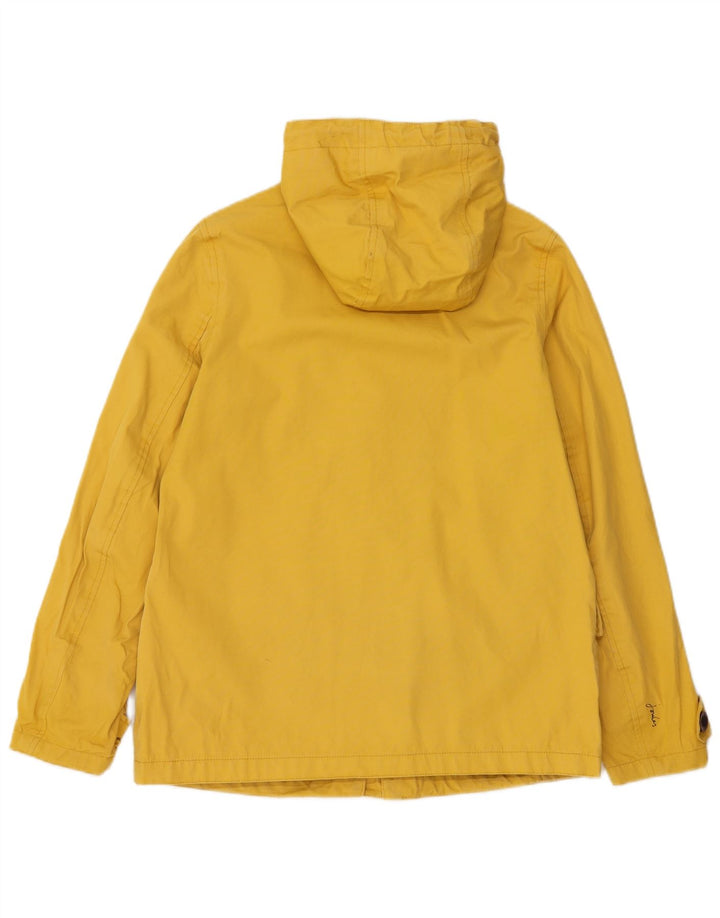 JOULES Chaqueta impermeable con capucha para mujer UK 8 Small Yellow Cotton