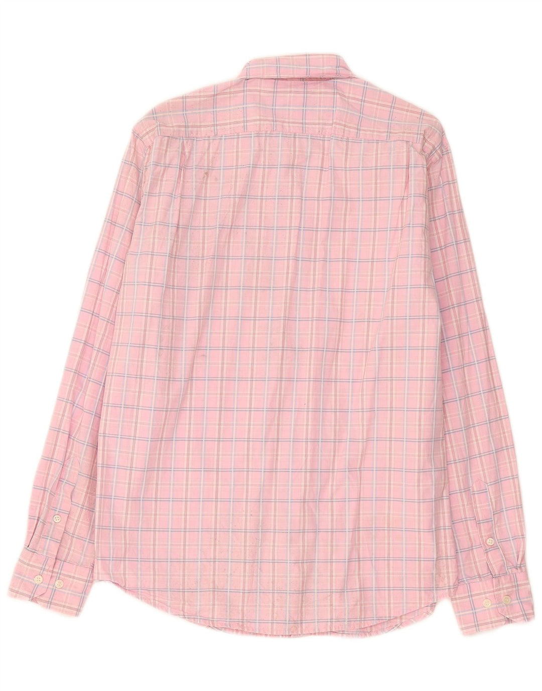 Camisa Gas Hombre Grande Cuadros Rosa Algodón