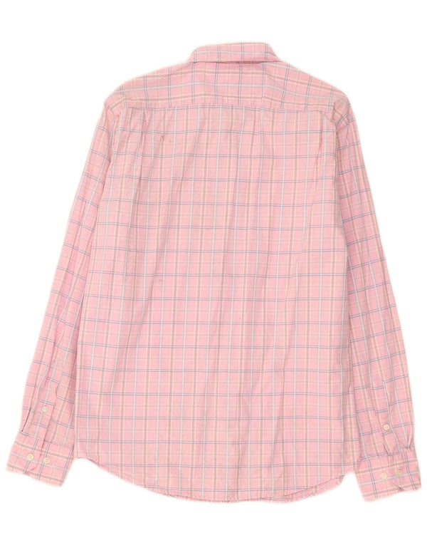 Camisa Gas Hombre Grande Cuadros Rosa Algodón