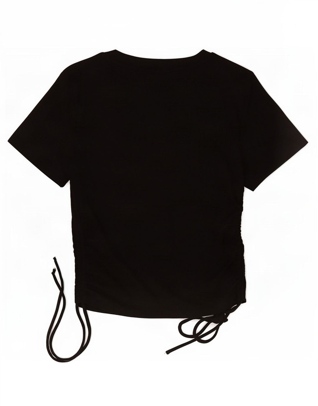 Zara Mujer Crop Top UK 42 Mediano Negro Poliéster