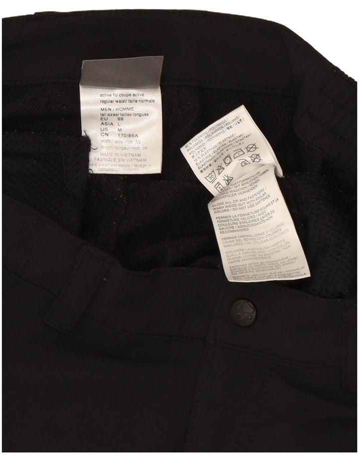Jack Wolfskin Pantalón Cargo Recto Mujer Mediano W30 L33 Poliéster Negro