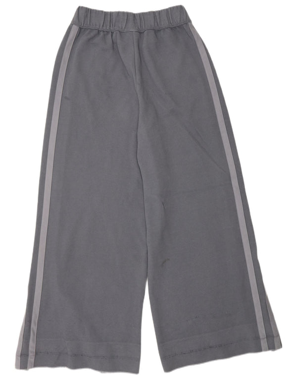 Adidas Pantalones de chándal de pierna ancha para mujer Joggers UK 12 Algodón gris medio