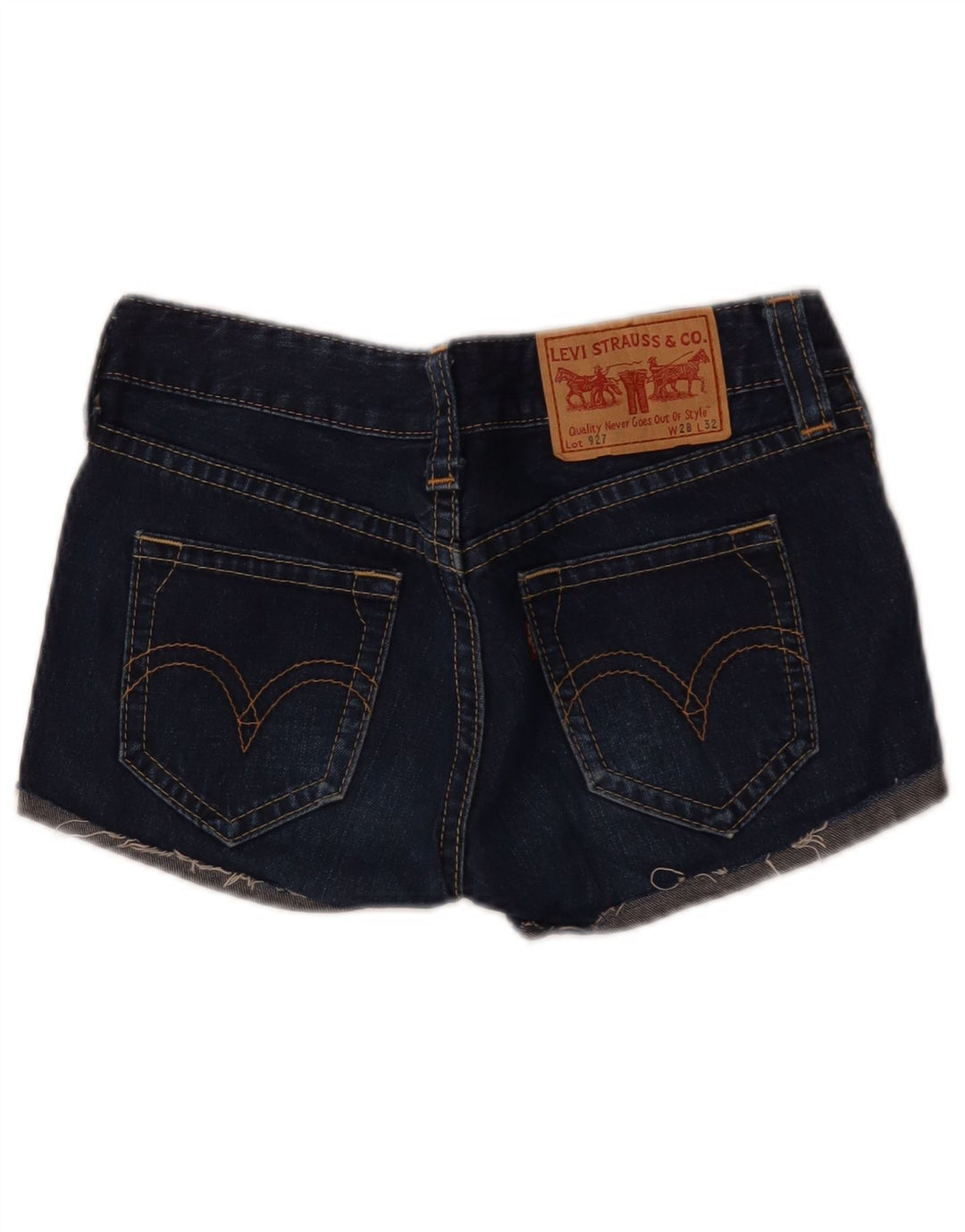 Levi's Mujer 927 Shorts De Mezclilla W28 Azul Marino Medio