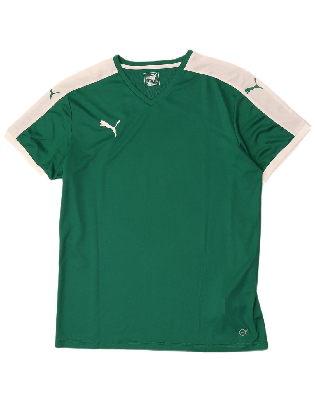 Puma Camiseta Hombre Top XL Verde Colorblock Poliéster