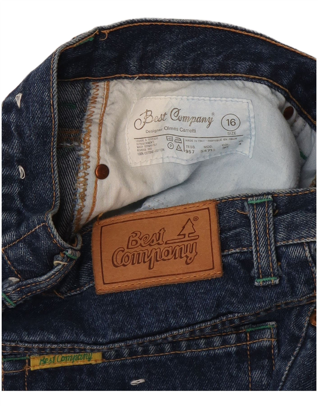 BEST COMPANY Vaqueros Cónicos para Niña 15-16 Años W30 L32 Azul Marino Algodón