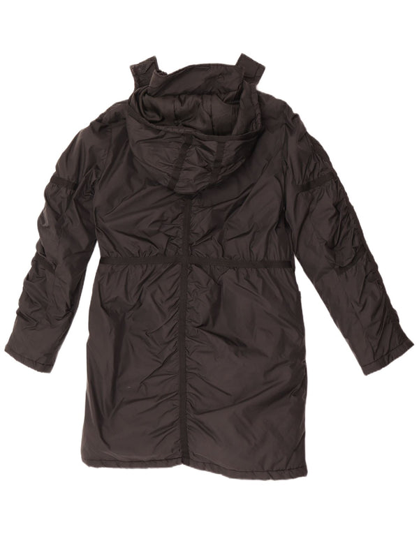 Guess Parka con capucha para mujer UK 44 Medium Black Nylon