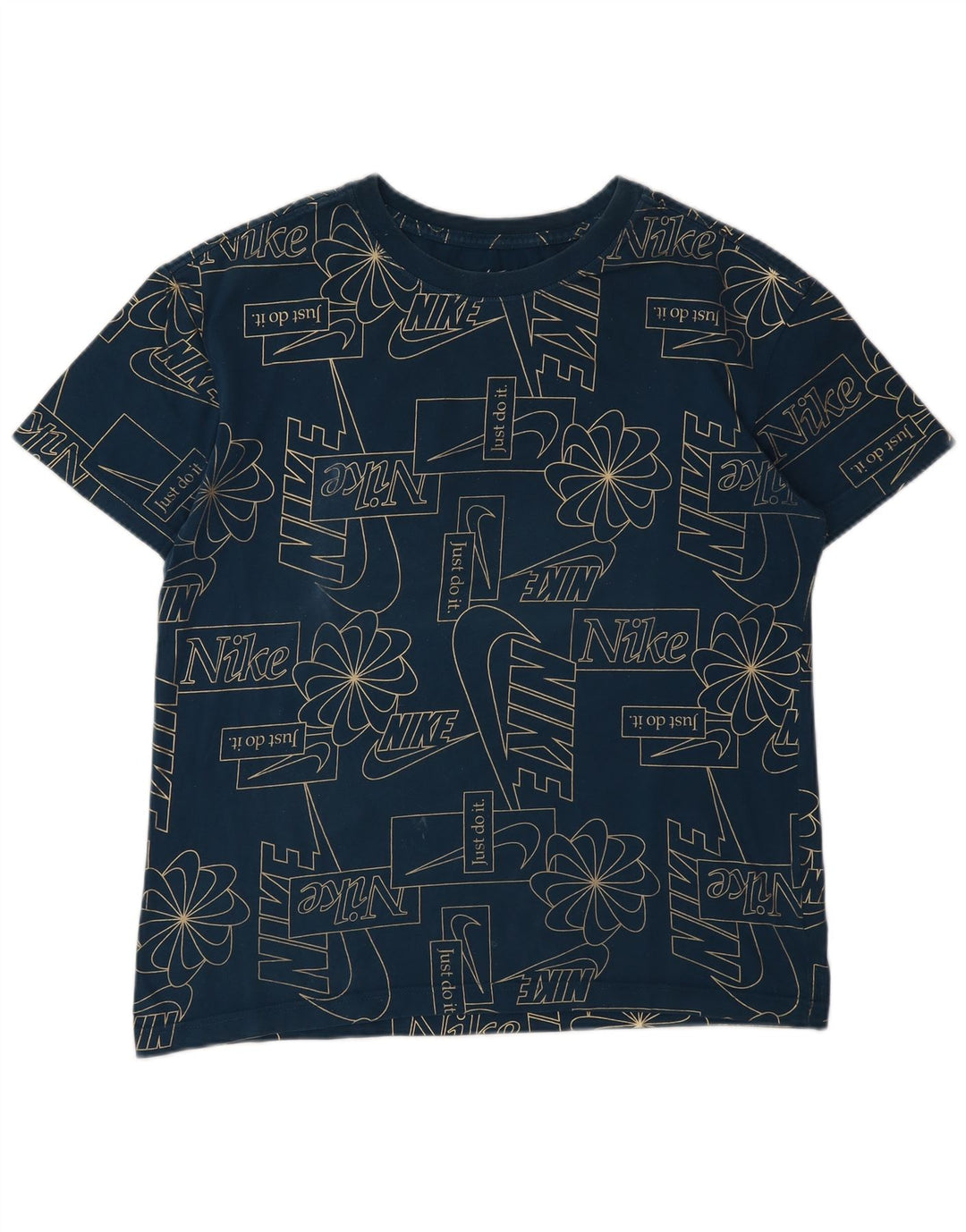 Nike - Camiseta gráfica para hombre, talla pequeña, algodón azul marino
