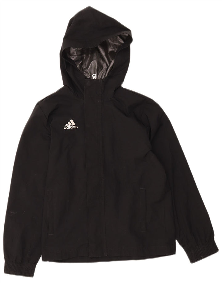 ADIDAS Chaqueta cortavientos con capucha para niño 9-10 años Negro Poliéster