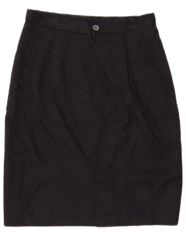 Nazareno Gabrielli Falda lápiz para mujer IT 44 Medium W28 Algodón floral negro