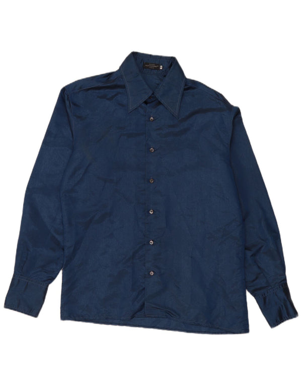 Daniele Alessandrini Camisa Hombre IT 50 Medium Azul Marino Poliéster