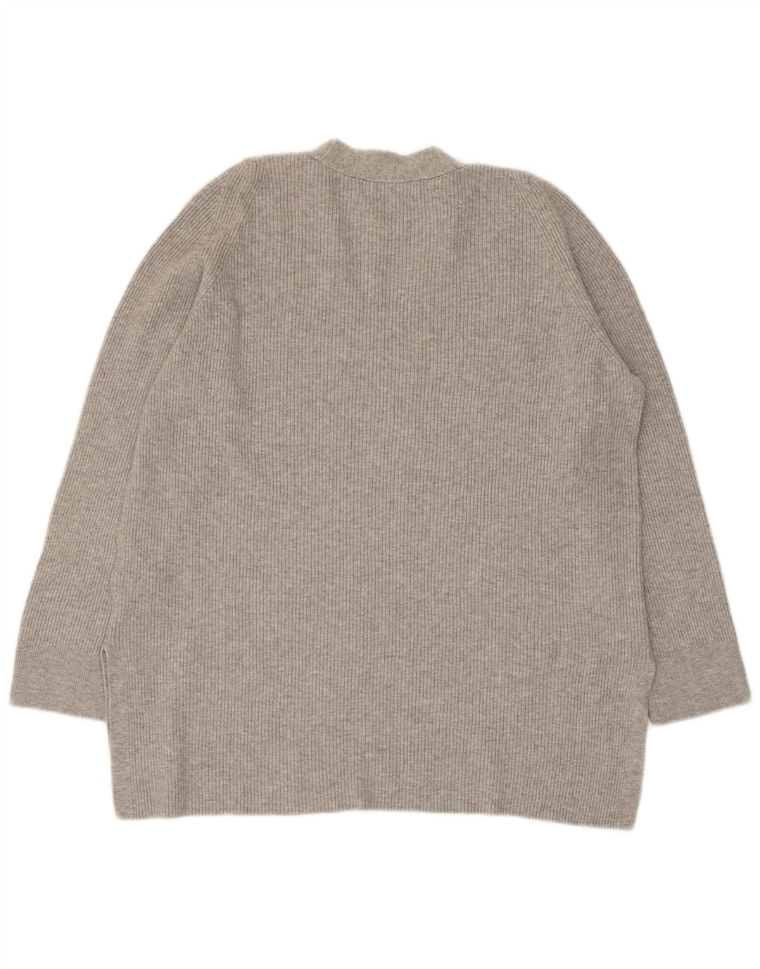 Marks & Spencer Suéter con cuello en V para mujer UK 44 Viscosa gris grande