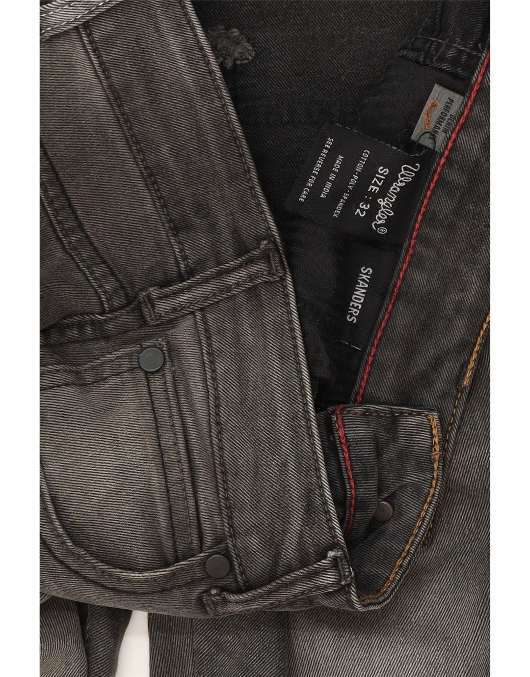 WRANGLER Vaqueros rectos Skanders para hombre W32 L29 Algodón gris