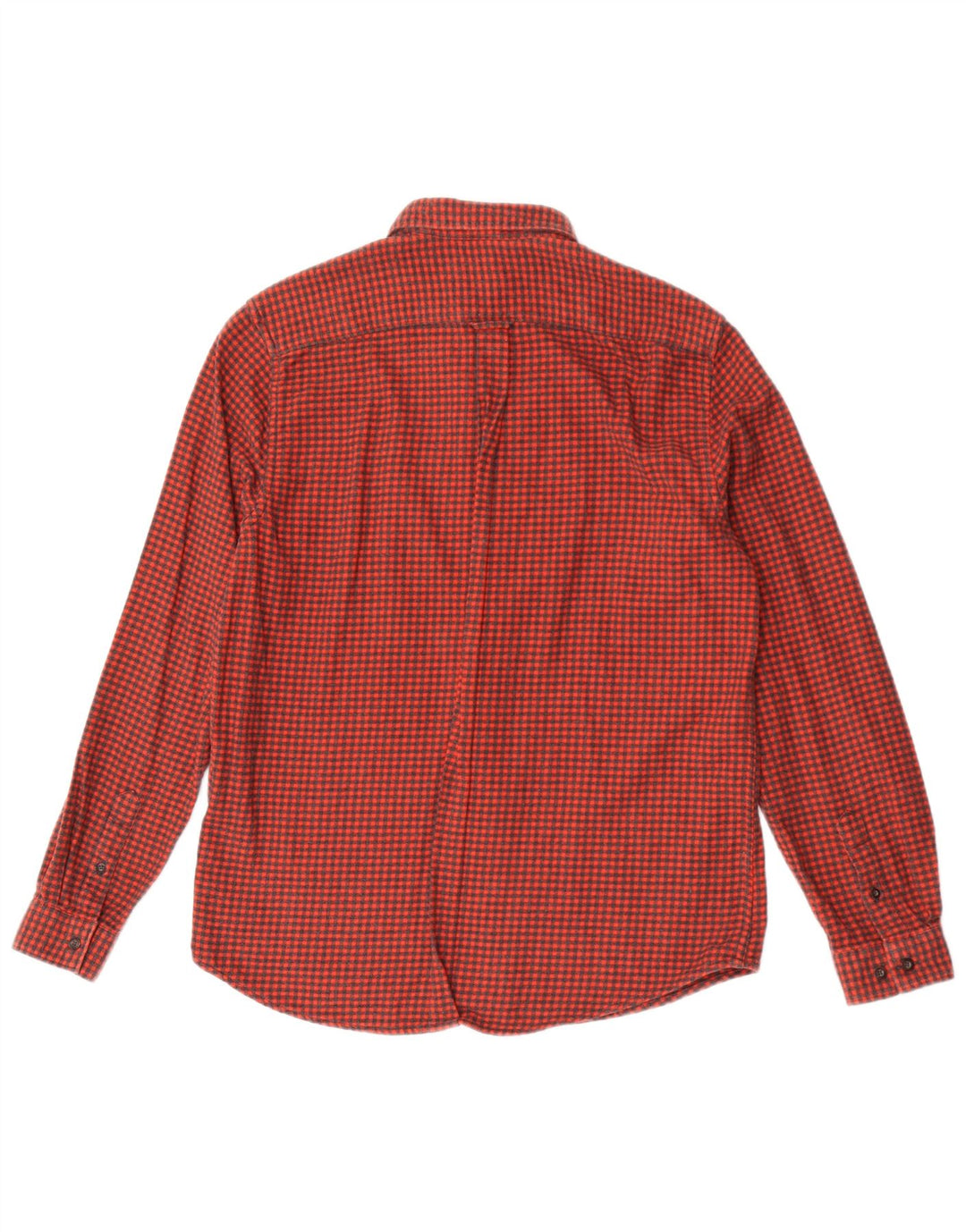 Ben Sherman Camisa de franela para hombre Algodón de pata de gallo rojo grande