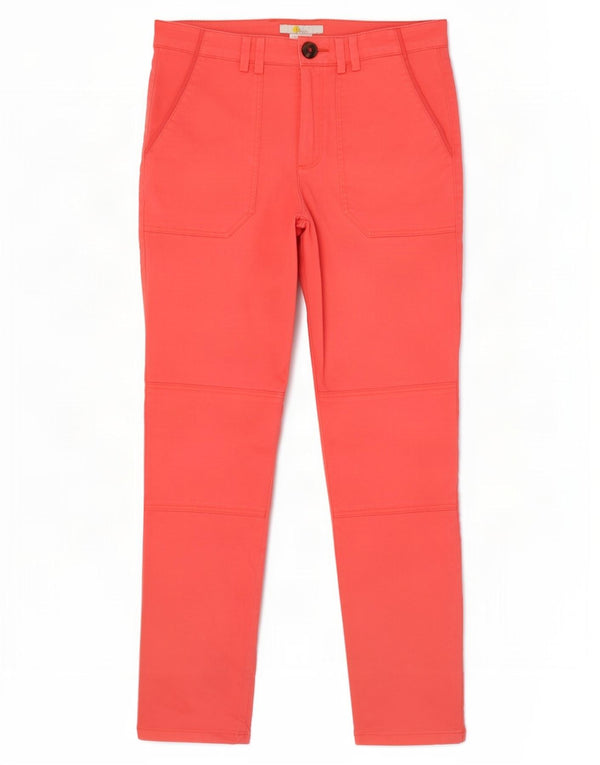 Boden Pantalones chinos ajustados para mujer UK 8 Small W28 L28 Algodón rojo