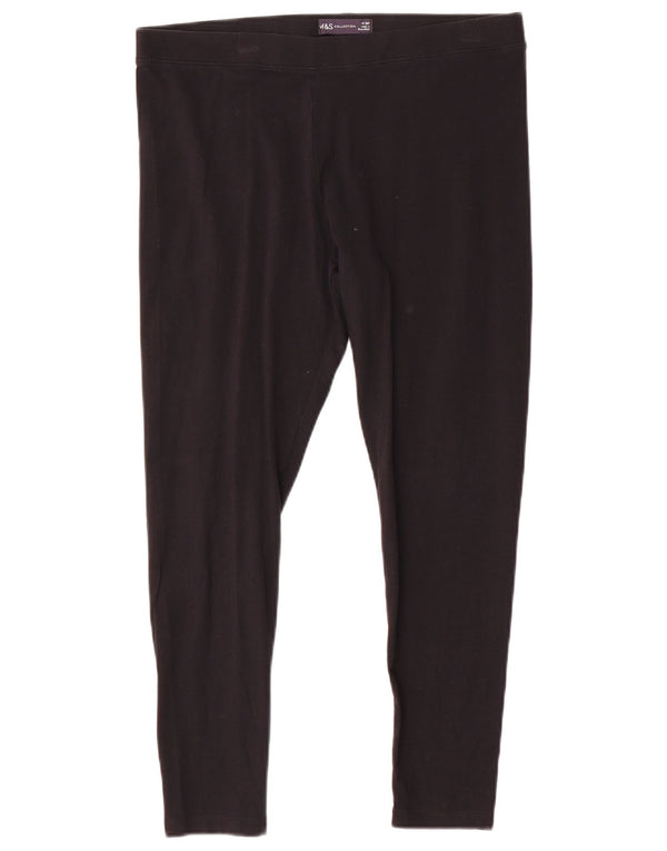 Marks & Spencer Leggings para mujer Reino Unido 44 Grande Algodón negro