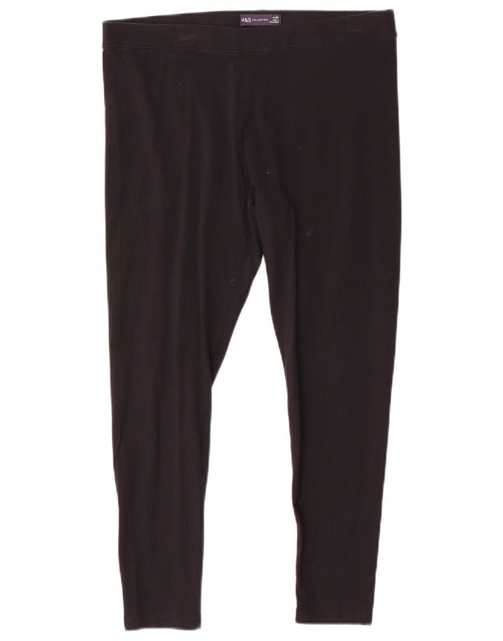 Marks & Spencer Leggings para mujer Reino Unido 44 Grande Algodón negro