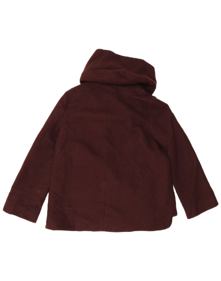 Zara Mujer Cazadora Bomber Con Capucha Reino Unido 44 Acrílico Burdeos Medio