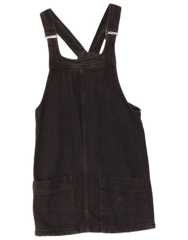 Topshop Vestido Peto Vaquero para Mujer UK 8 Small Algodón Negro