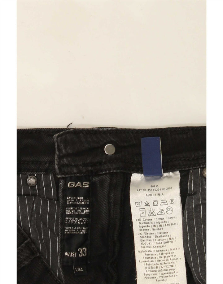 Vaqueros Albert Slim Gas Mujer W33 L28 Algodón Negro