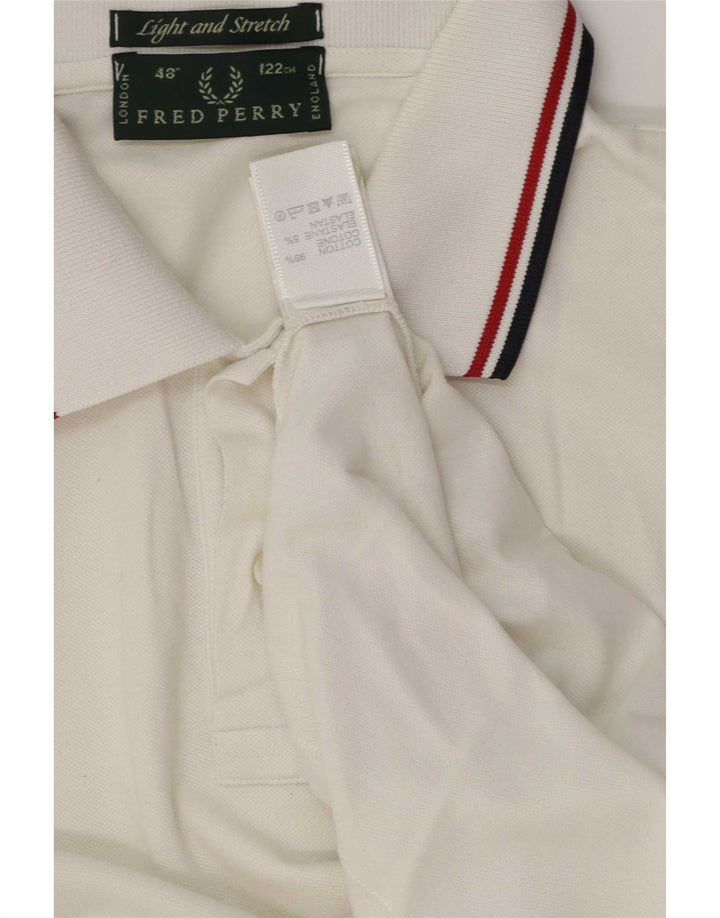 Polo Fred Perry Para Hombre De Algodón A Rayas Blanco Grande