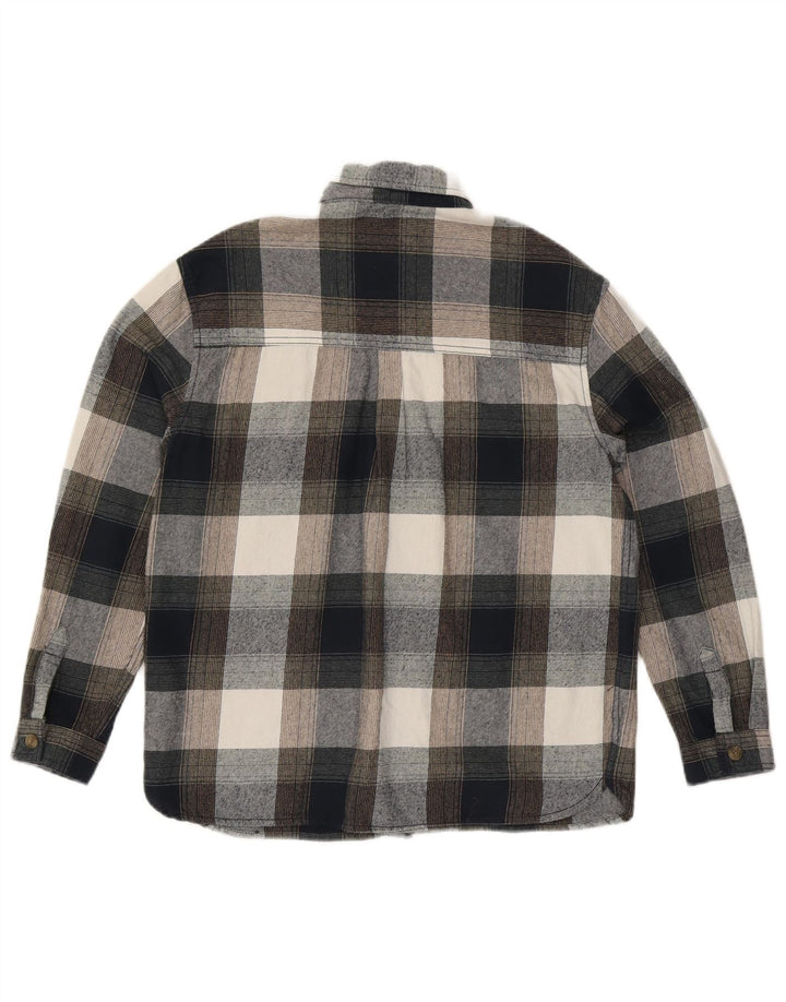 Camisa de franela extragrande para mujer de Fat Face UK 40 Small Grey Check Cotton