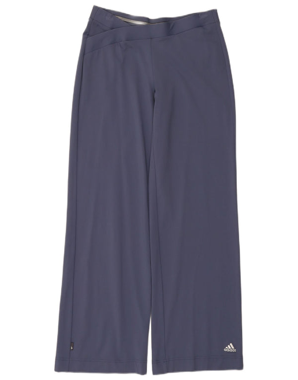 Adidas Mujer Clima 365 Pantalones de Chándal de Pierna Ancha UK 12 Medium Azul Marino