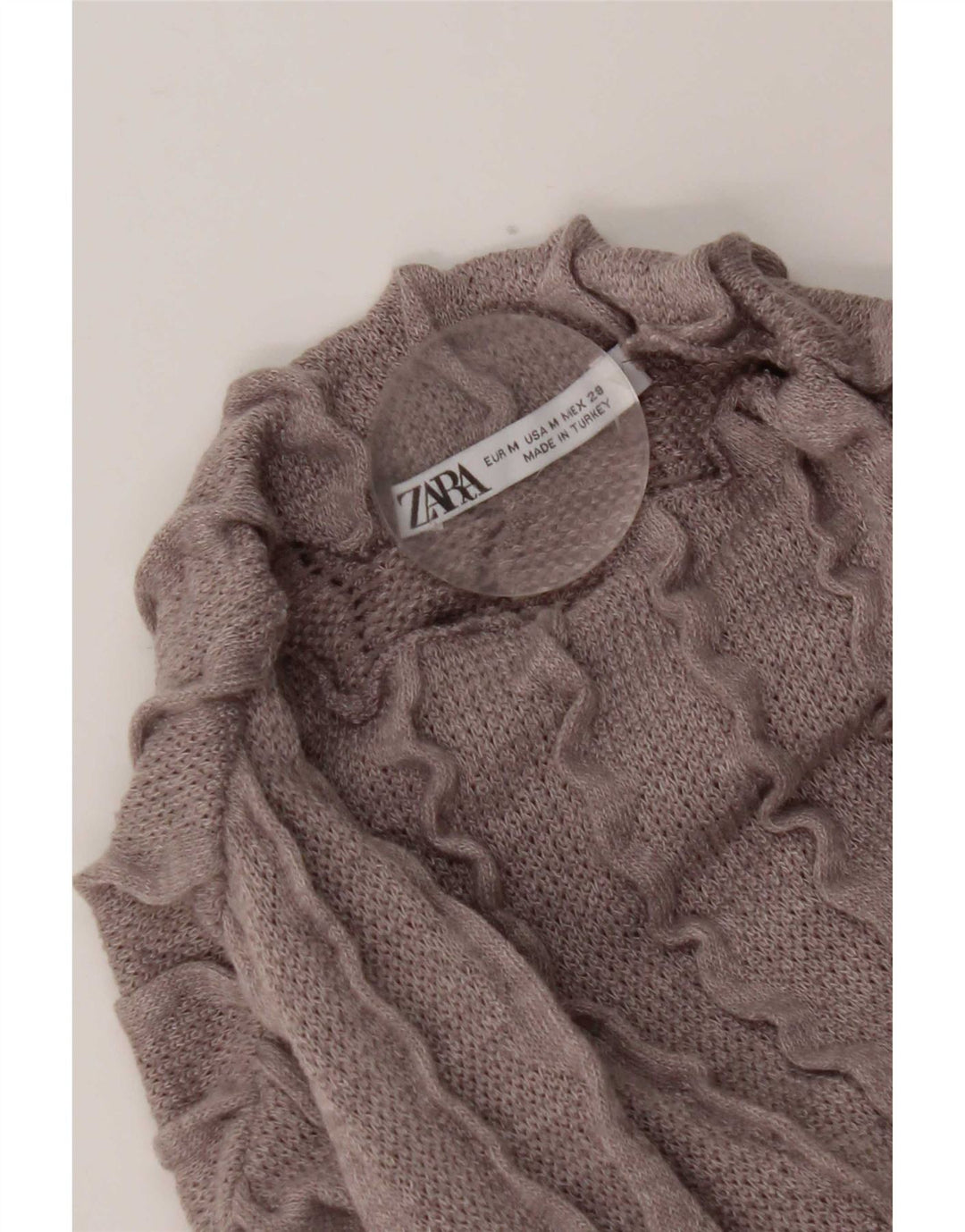 Zara Vestido largo sin mangas para mujer, talla 40, color gris medio