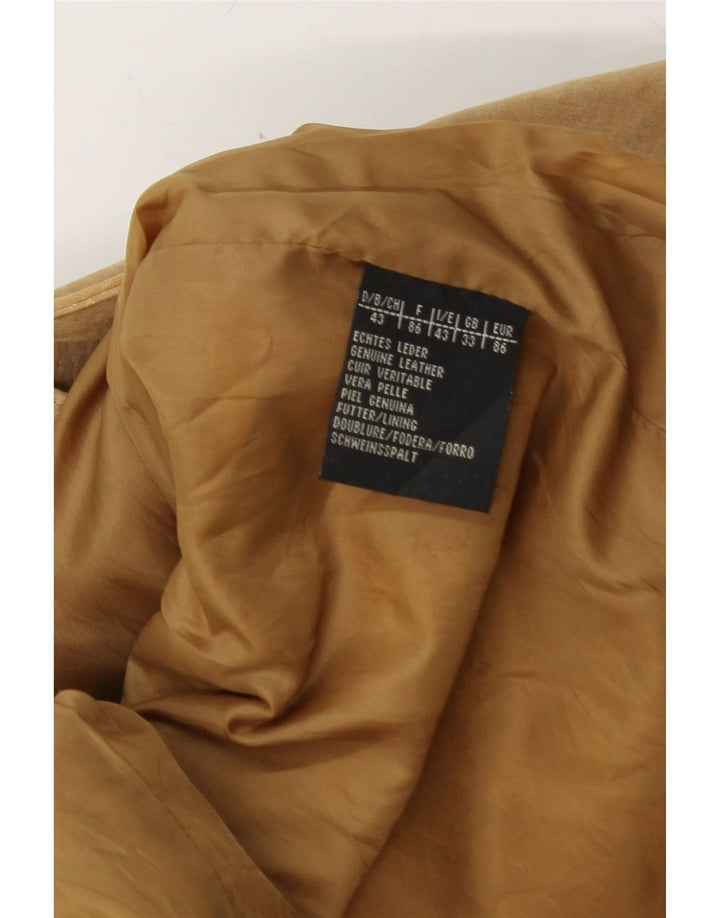 JCC Mens Suede Jacket UK 33 XS Beige Leather Vintage JCC and Second-Hand JCC from Messina Hembry 