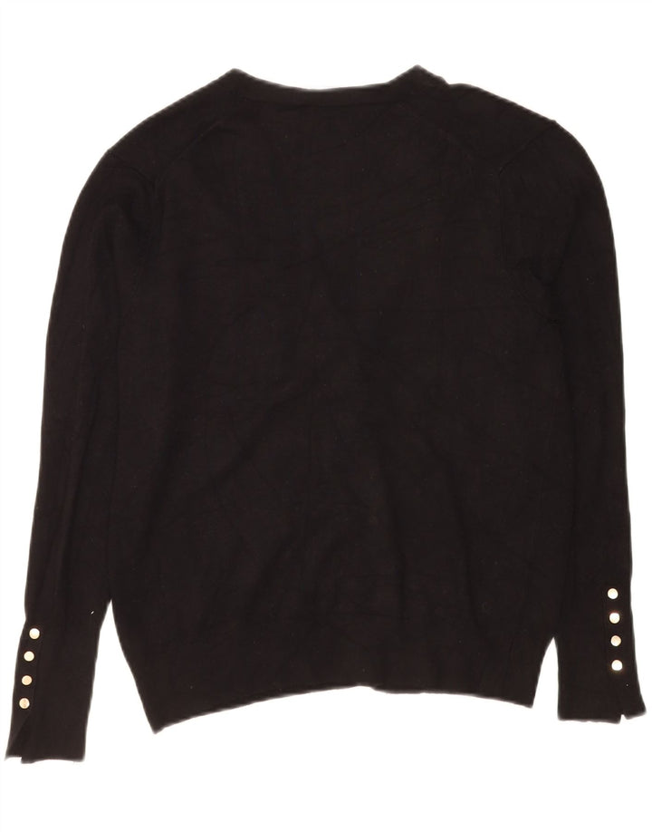 Zara Mujer Cárdigan Suéter UK 44 Grande Negro