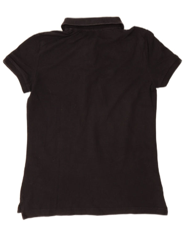 TOMMY HILFIGER Polo para mujer UK 10 Small Black Cotton