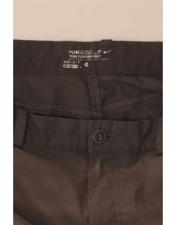 Pantalones cortos casuales Nike Dri Fit para mujer W34 Poliéster gris grande