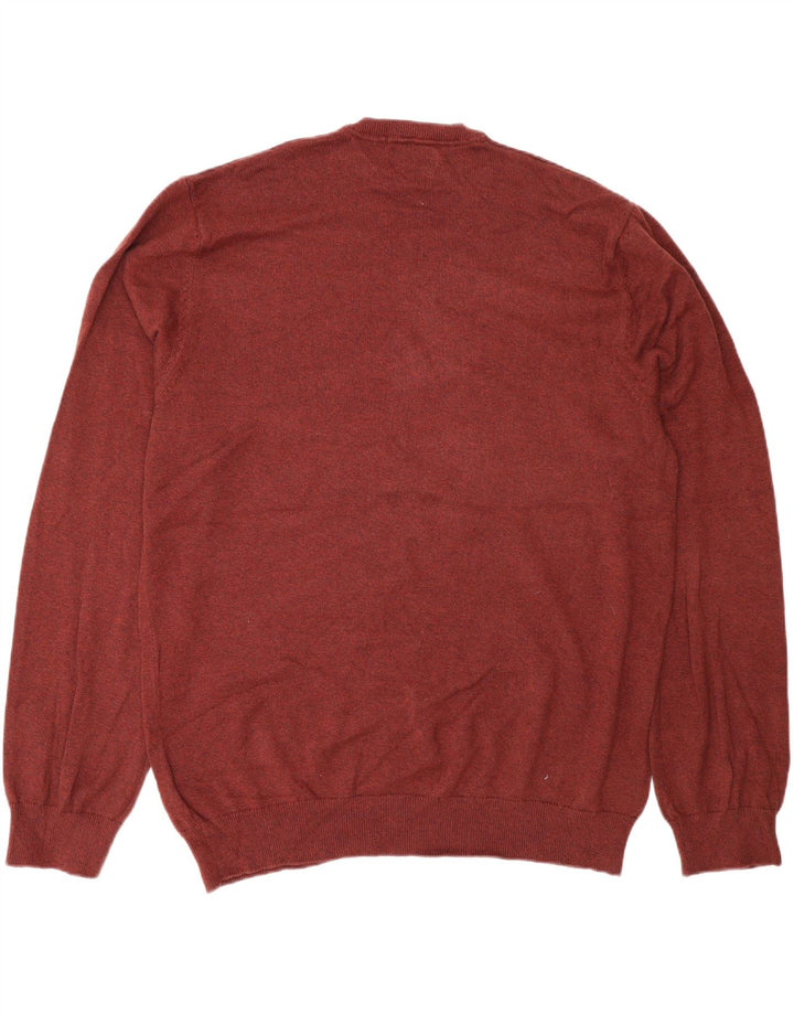Marks & Spencer - Jersey con cuello en V para hombre, talla 2XL, algodón marrón