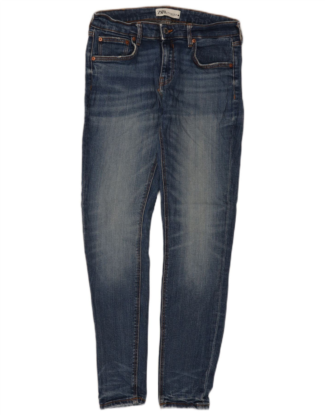 Zara Mujer Vaqueros Slim EU 40 Medium W30 L28 Azul
